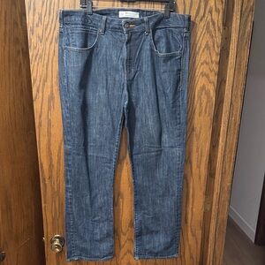 Lee Straight-Leg Jeans in Dark Blue Denim